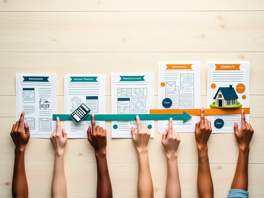 Visualización paso a paso del proceso de obtención de vivienda